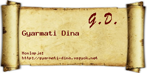 Gyarmati Dina névjegykártya
